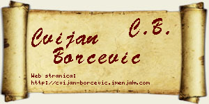 Cvijan Borčević vizit kartica